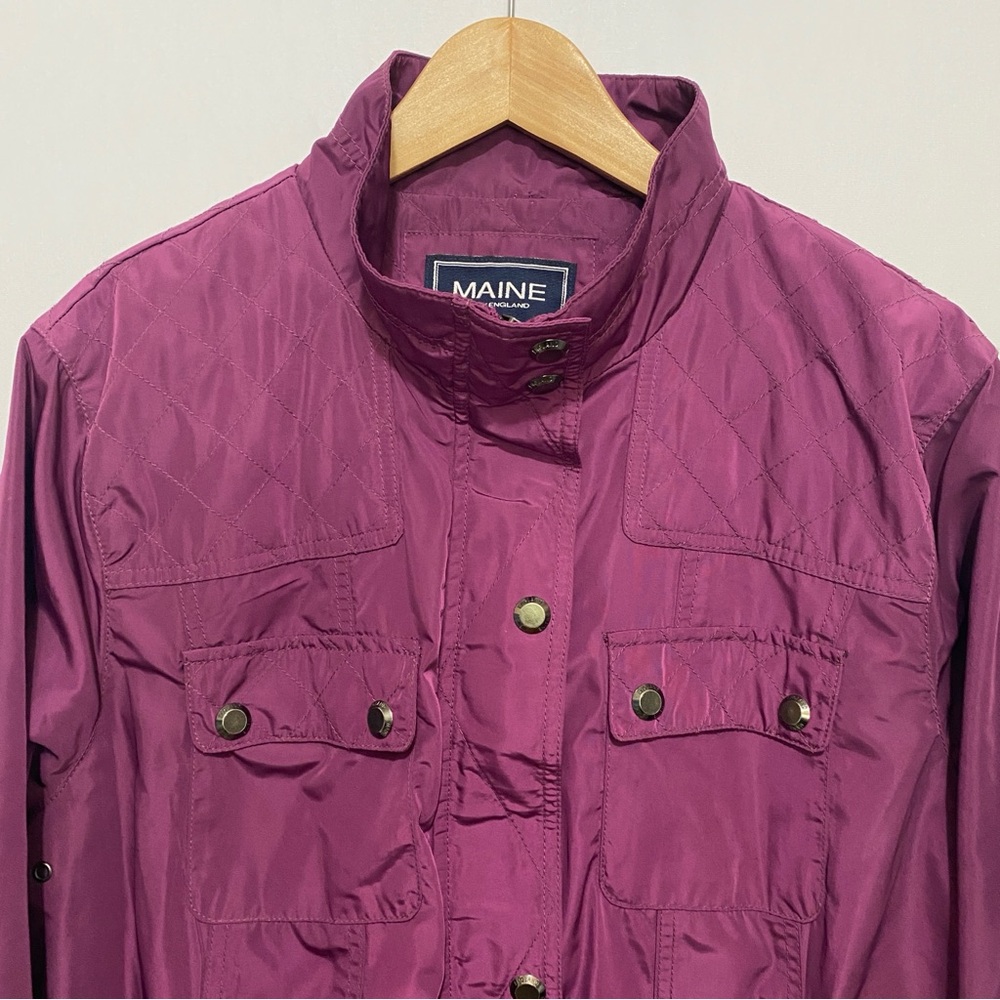 Maine New England Women’s Plum Utility‎ Jacket US 18 Pockets Outdoor Coat NWOT - Picture 2 of 13